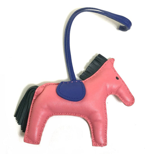 HERMES Bag charm bag strap Horse horse Rodeo Charm MM Anyo Miro pink x blue x gray Women Used