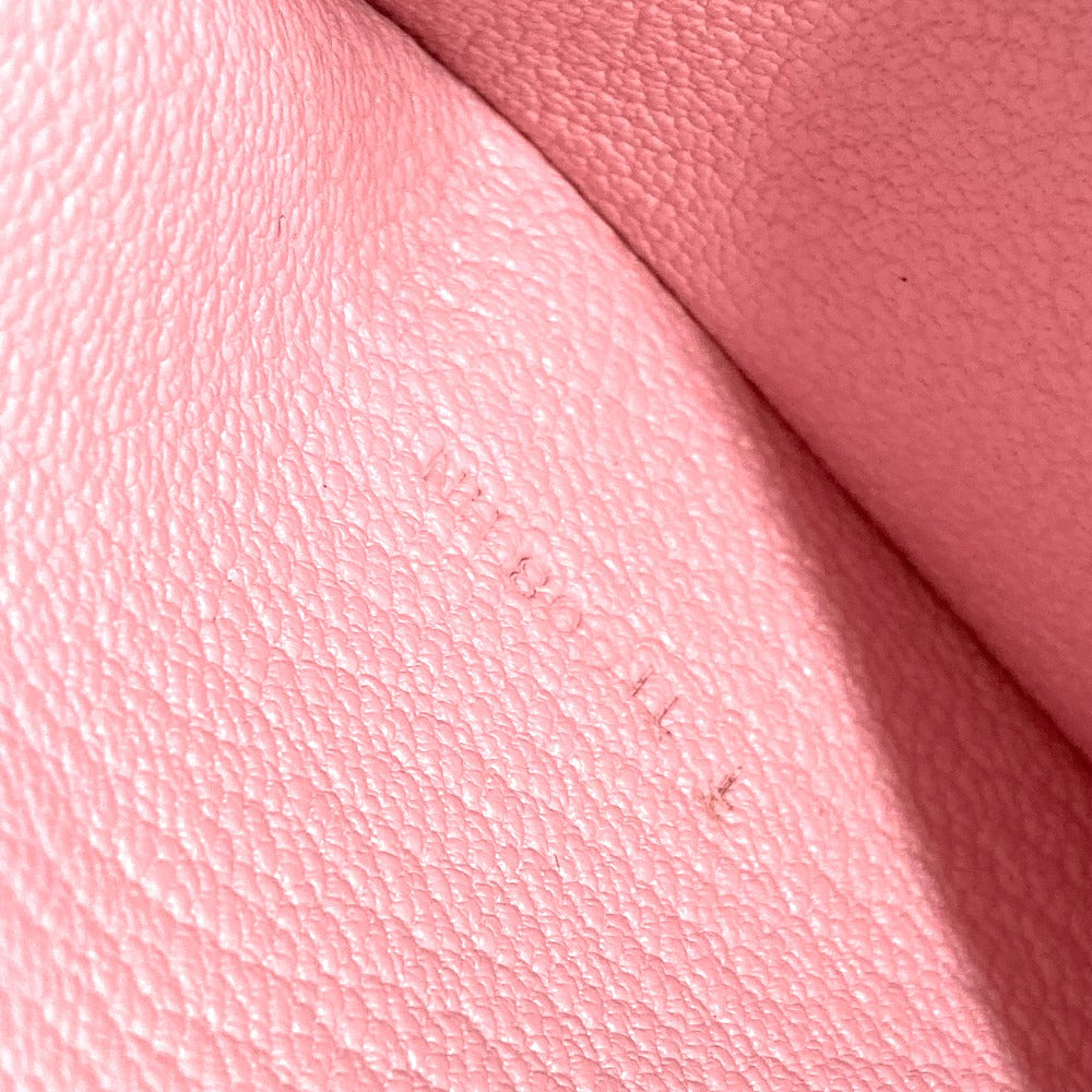 HERMES Long Wallet Purse Chevre Misol pink HMetal Beansufla