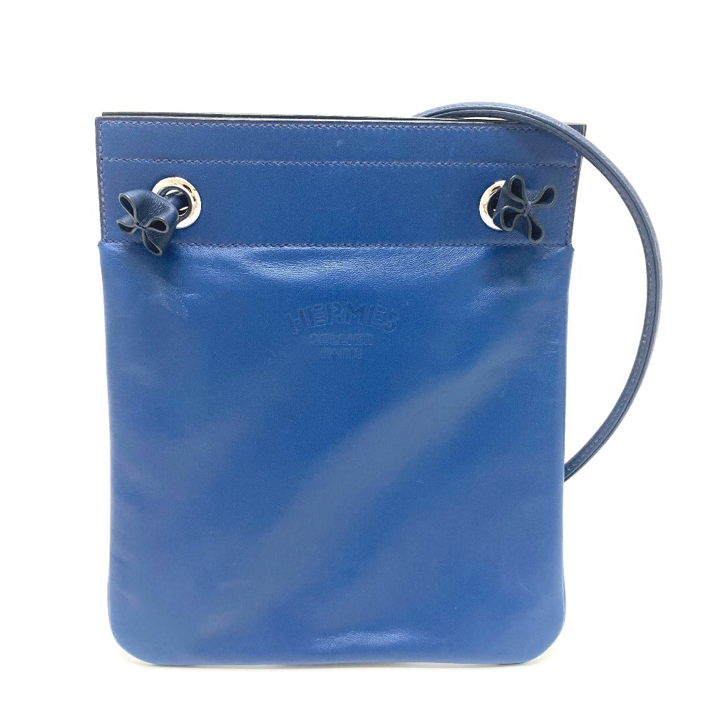 HERMES Shoulder Bag Swift blue leather Arine Mini Women Used