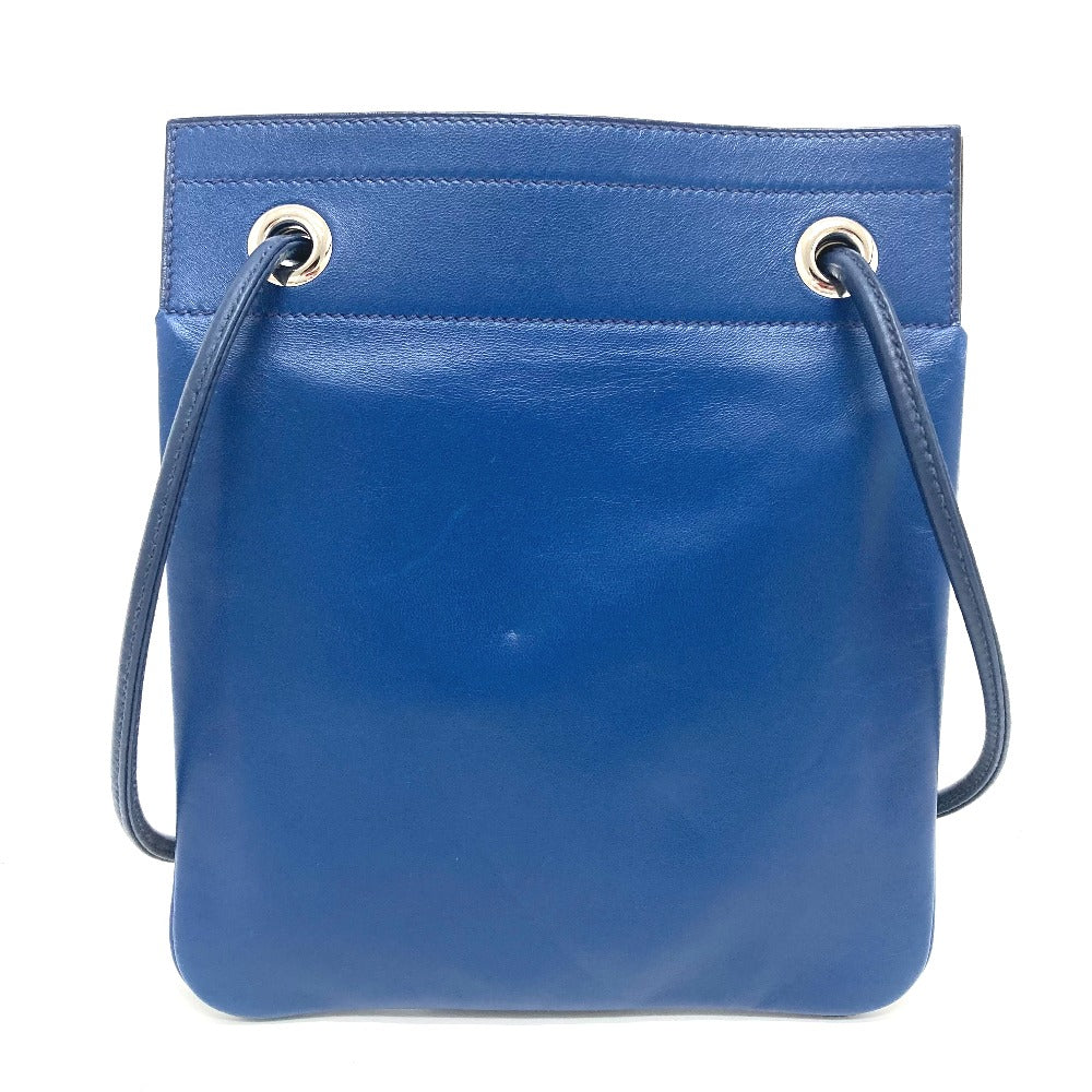 HERMES Shoulder Bag Swift blue leather Arine Mini Women Used