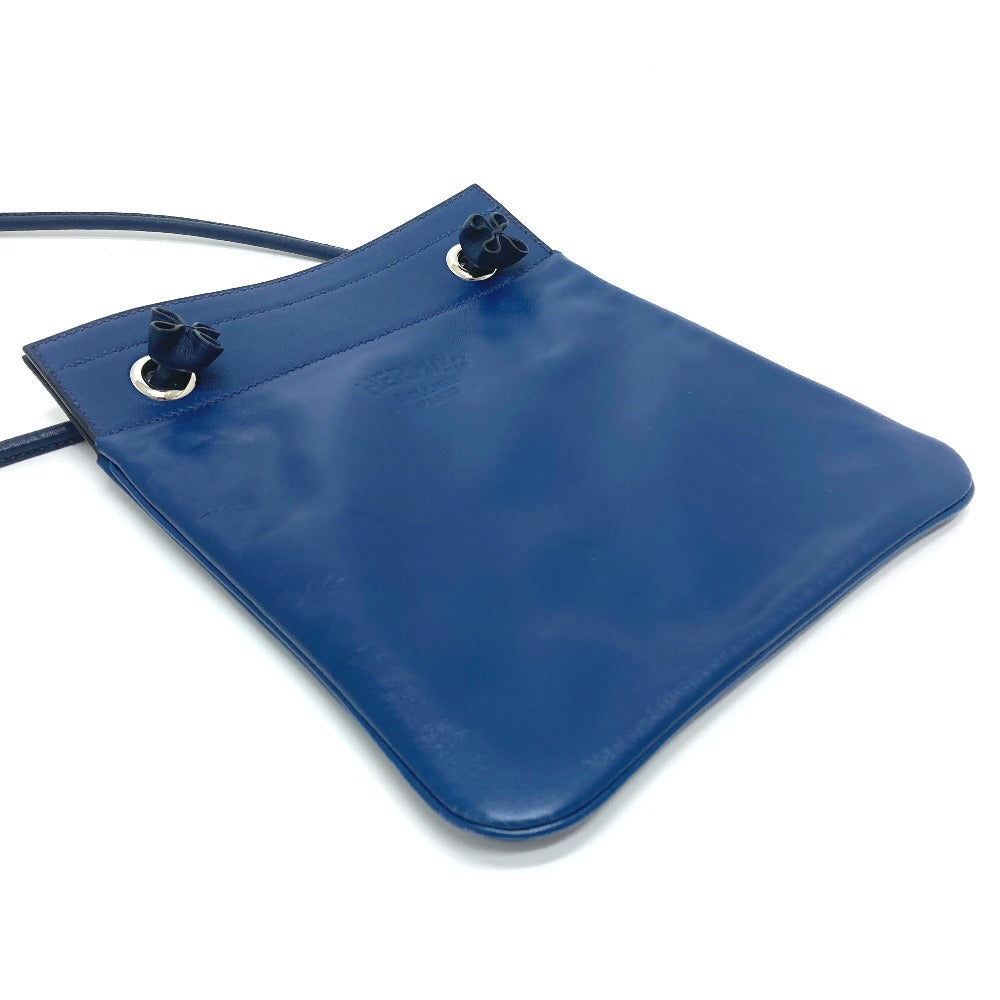 HERMES Shoulder Bag Swift blue leather Arine Mini Women Used