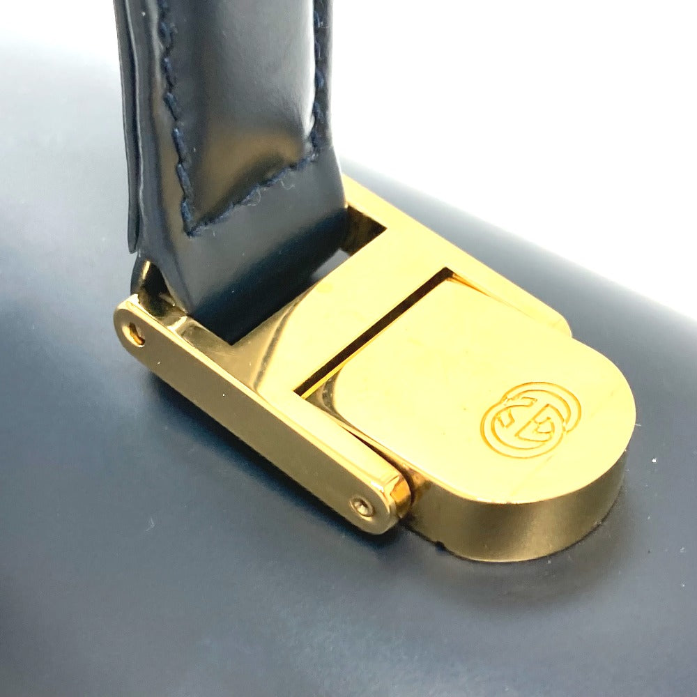 GUCCI Handbag 000.109.0121 leather Navy turn lock sideline Handbag Women Used
