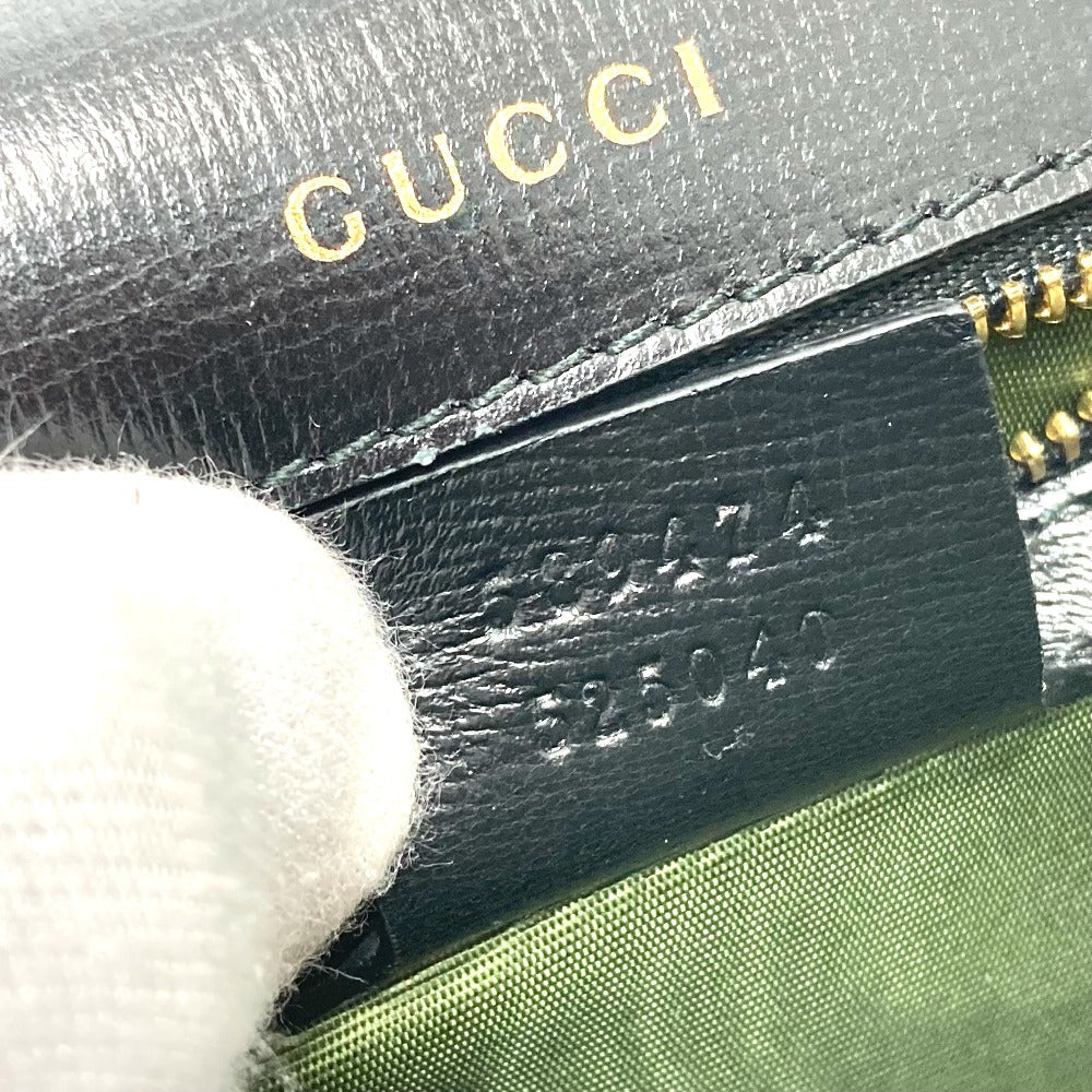 GUCCI Shoulder Bag 589474 Calf leather black GG Marmont flap Women Used