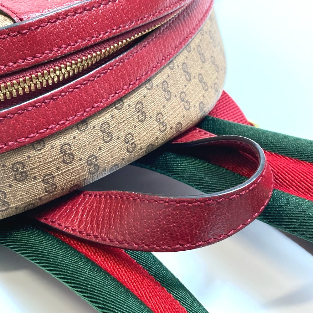 GUCCI Backpack 647816 PVC / Leather brown x wine red GG Supreme Doraemon x GUCCI Small Women(Unisex) Used