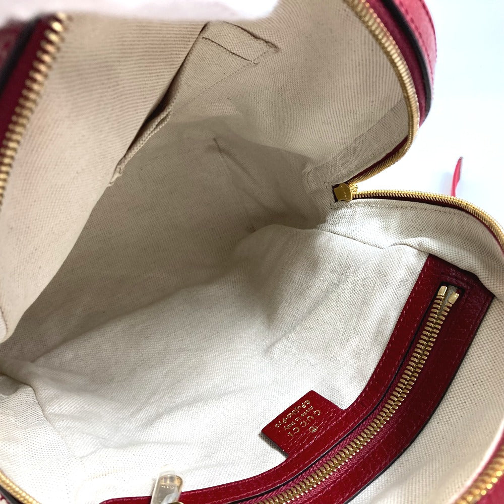 GUCCI Backpack 647816 PVC / Leather brown x wine red GG Supreme Doraemon x GUCCI Small Women(Unisex) Used