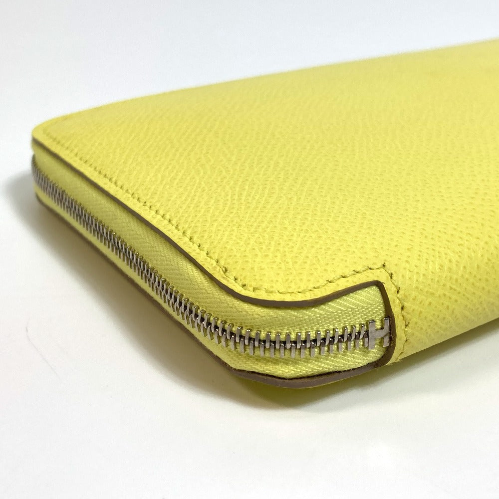 HERMES Long Wallet Purse Epsom yellow Silk in Azap Long Women Used