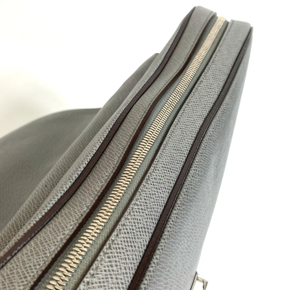 LOUIS VUITTON Briefcase M32641 Taiga Leather gray Taiga Vasili PM mens Used