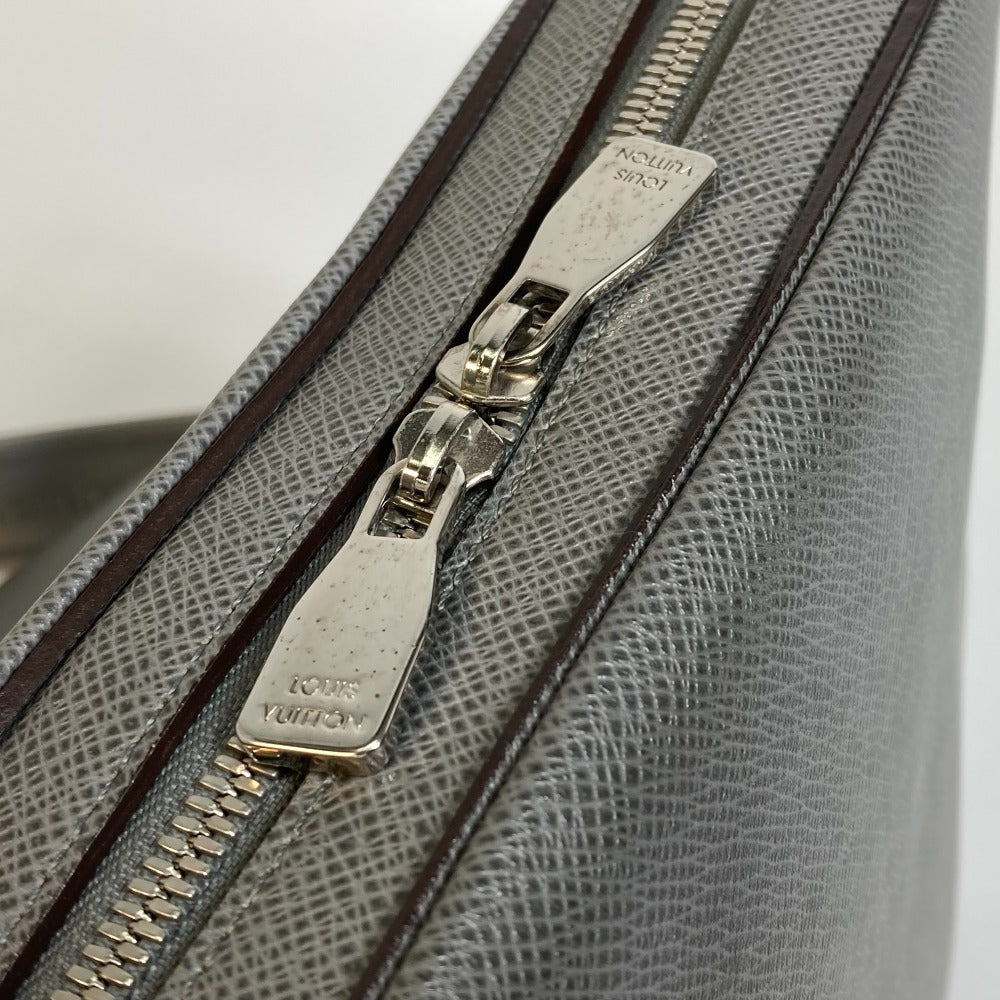 LOUIS VUITTON Briefcase M32641 Taiga Leather gray Taiga Vasili PM mens Used