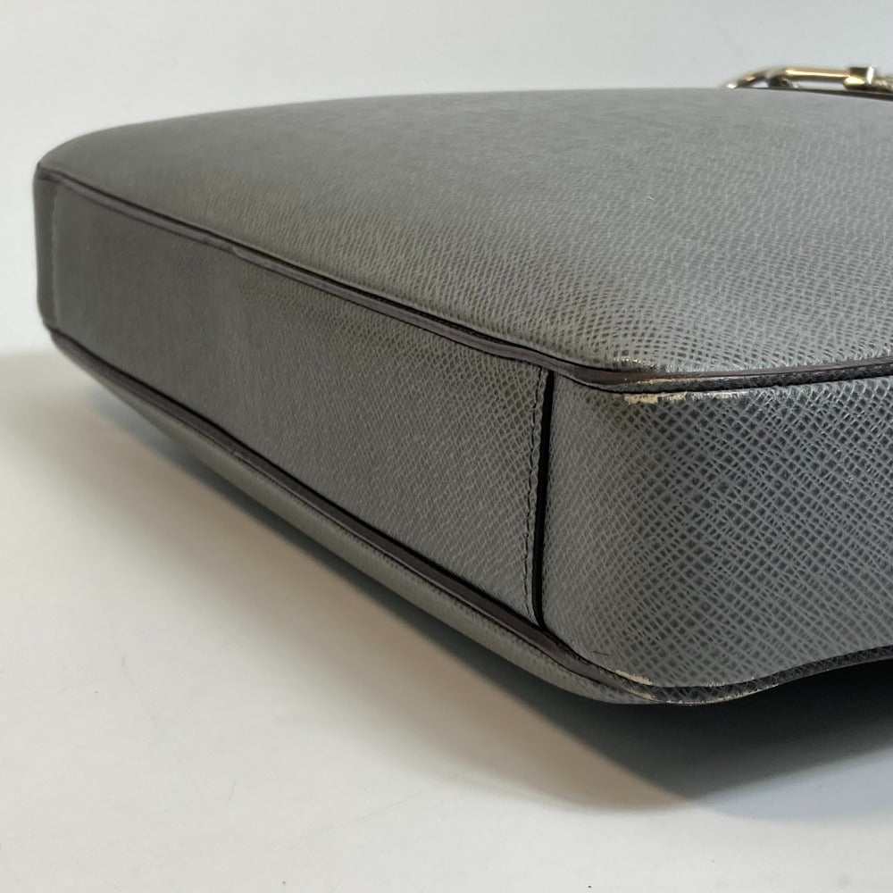 LOUIS VUITTON Briefcase M32641 Taiga Leather gray Taiga Vasili PM mens Used
