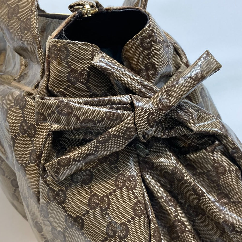 GUCCI Handbag 197021  PVC beige Crystal GG Histeria Women Used