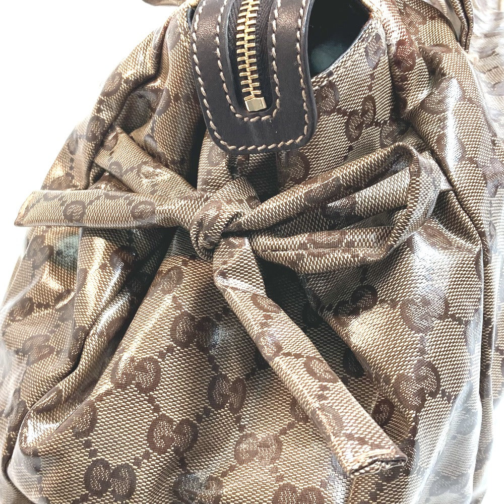 GUCCI Handbag 197021  PVC beige Crystal GG Histeria Women Used