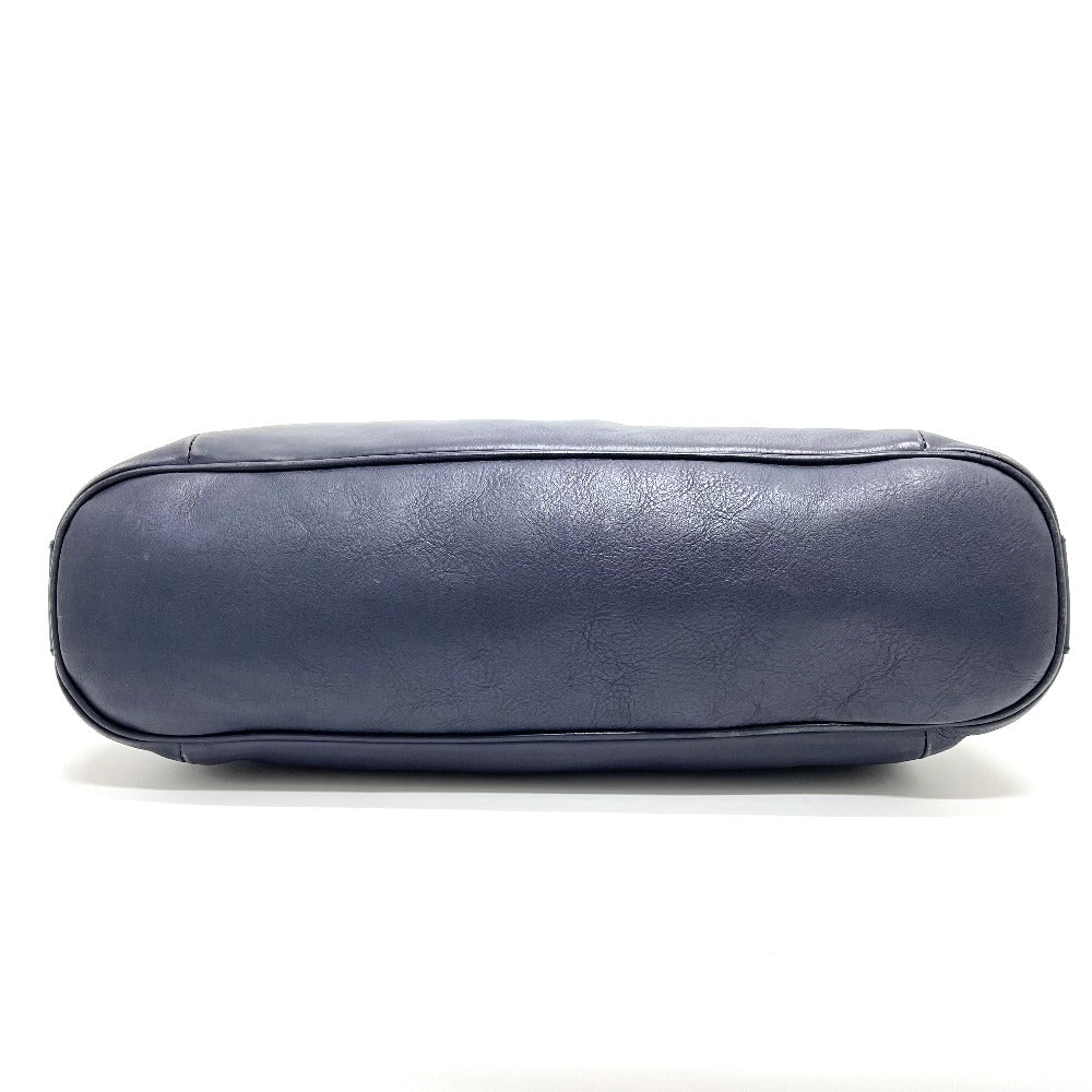 GUCCI Shoulder Bag 355774 leather Navy Bamboo one belt Women Used