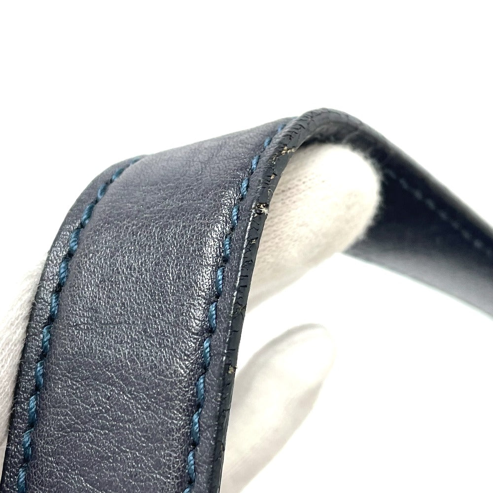 GUCCI Shoulder Bag 355774 leather Navy Bamboo one belt Women Used