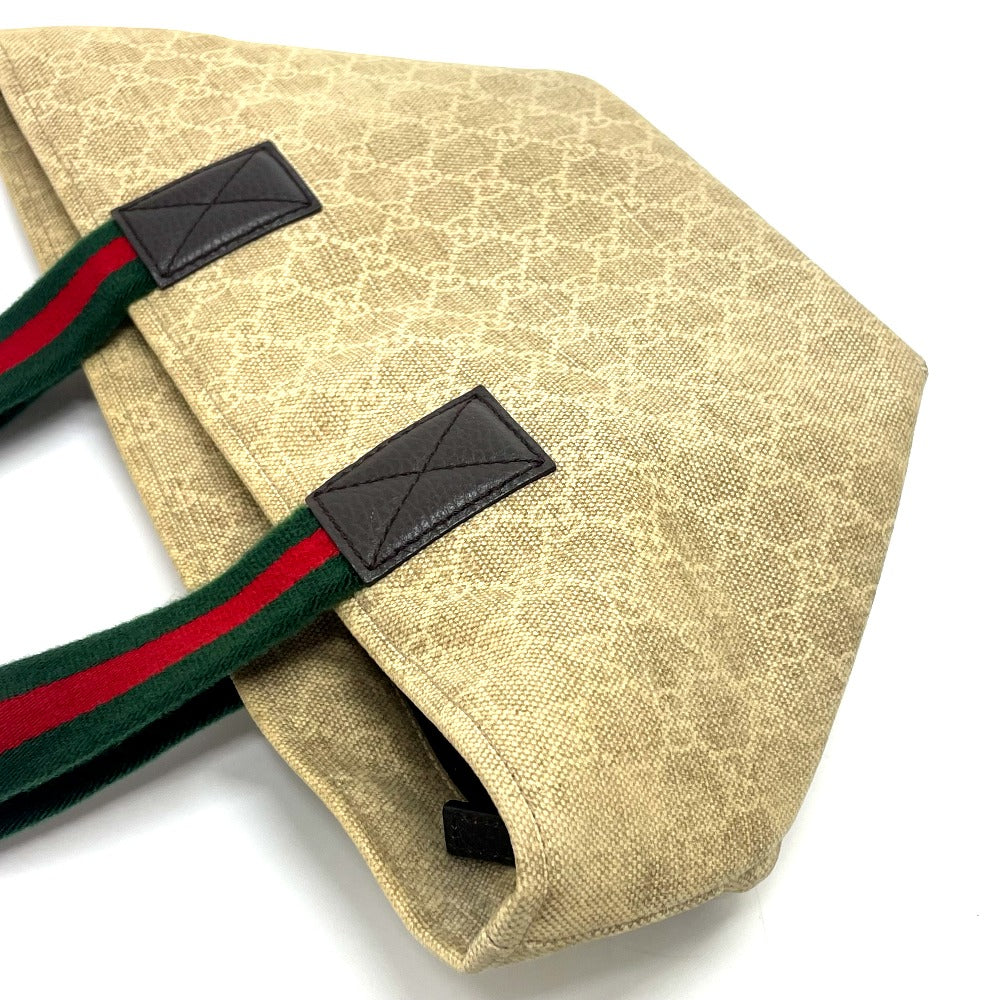 GUCCI Tote Bag 374433 GG canvas beige GG Sherry line Women Used