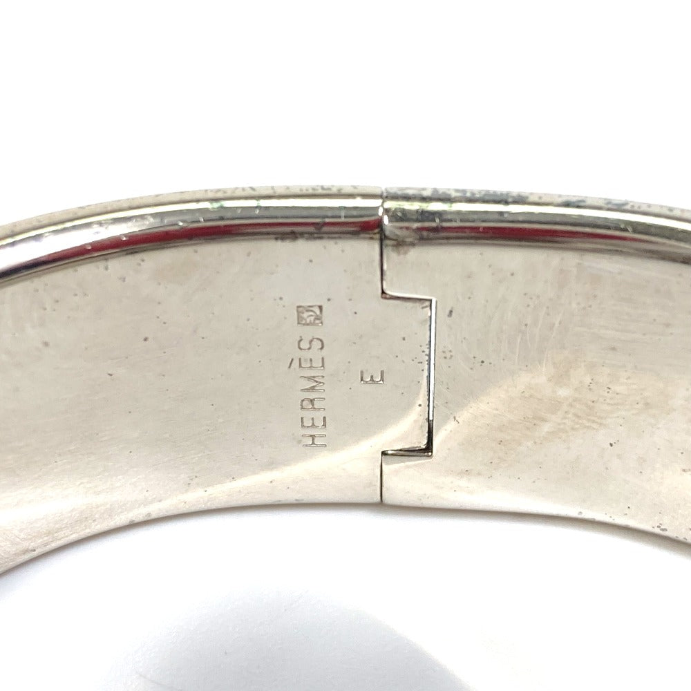 HERMES Bangle Metal, Enamel white H bangle Click Crack H GM