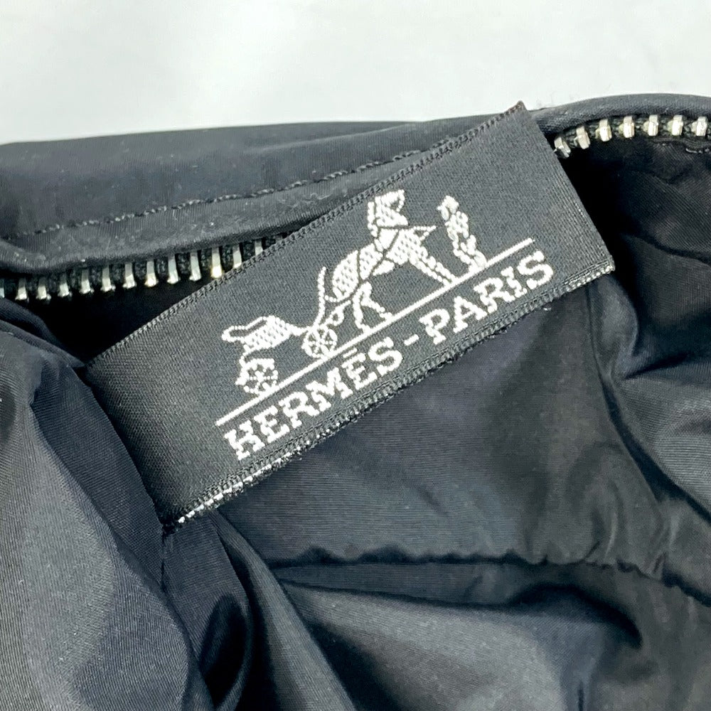 HERMES Handbag Nylon / leather black Akapu Luco MM Tote Bag