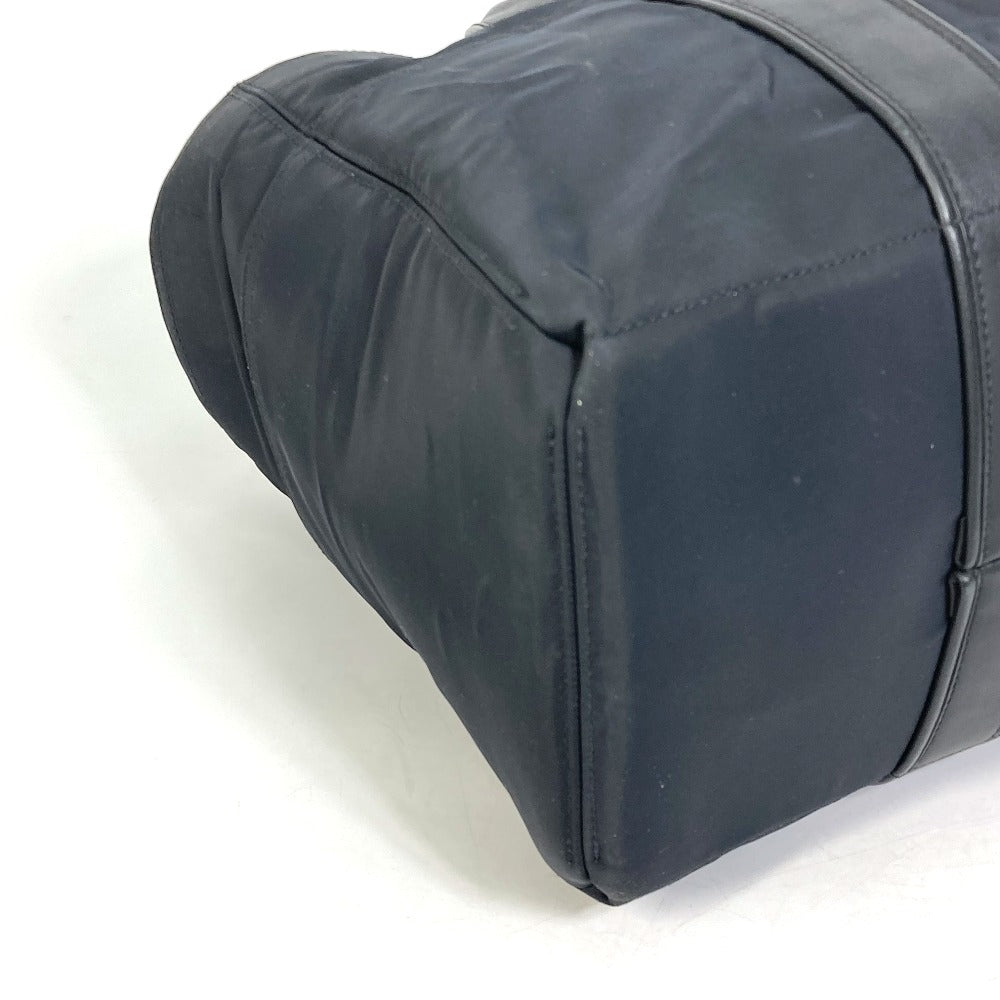 HERMES Handbag Nylon / leather black Akapu Luco MM Tote Bag