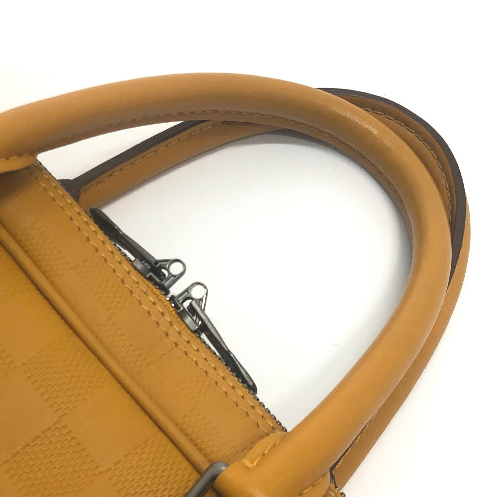 LOUIS VUITTON Business bag N41218 Damier Anfini Leather Yellow type Anfini Handbag Women Used