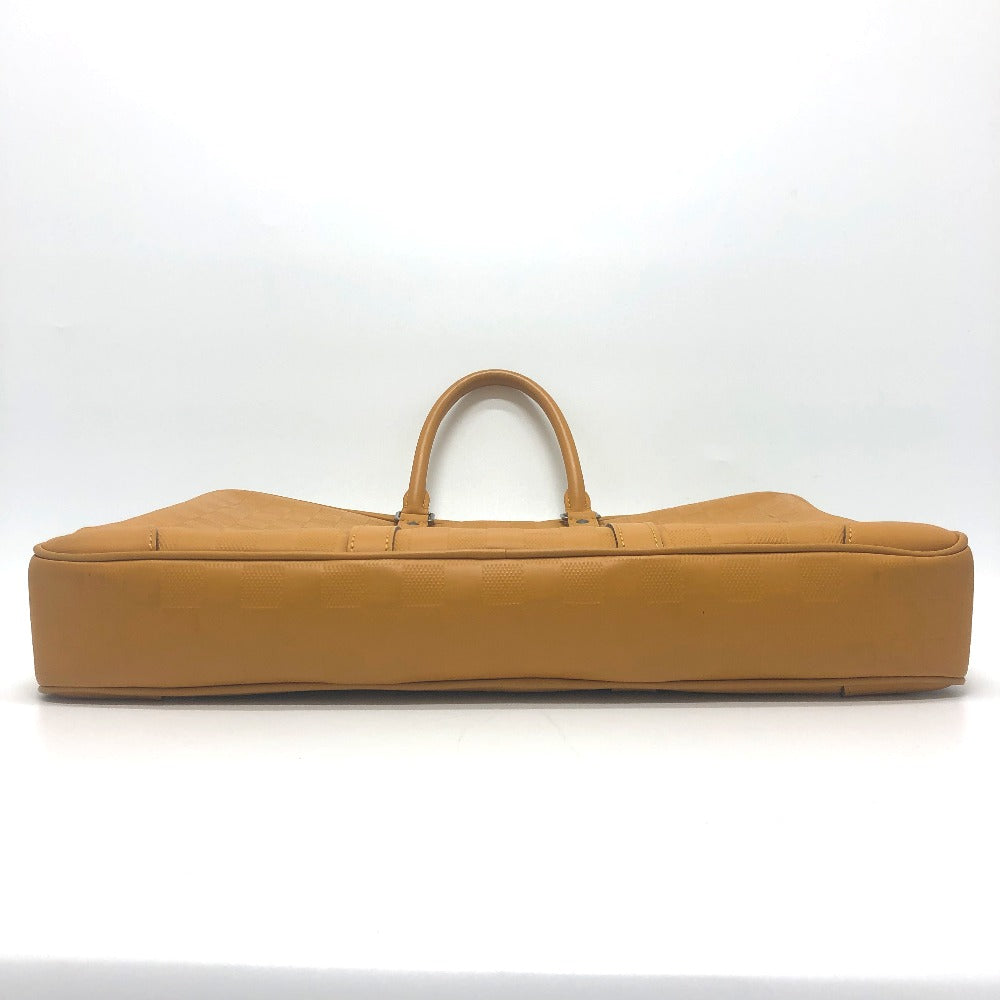 LOUIS VUITTON Business bag N41218 Damier Anfini Leather Yellow type Anfini Handbag Women Used