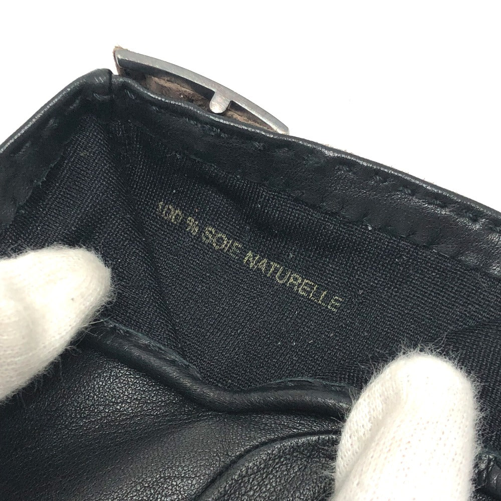 HERMES gloves leather Brown H logo Glove 7