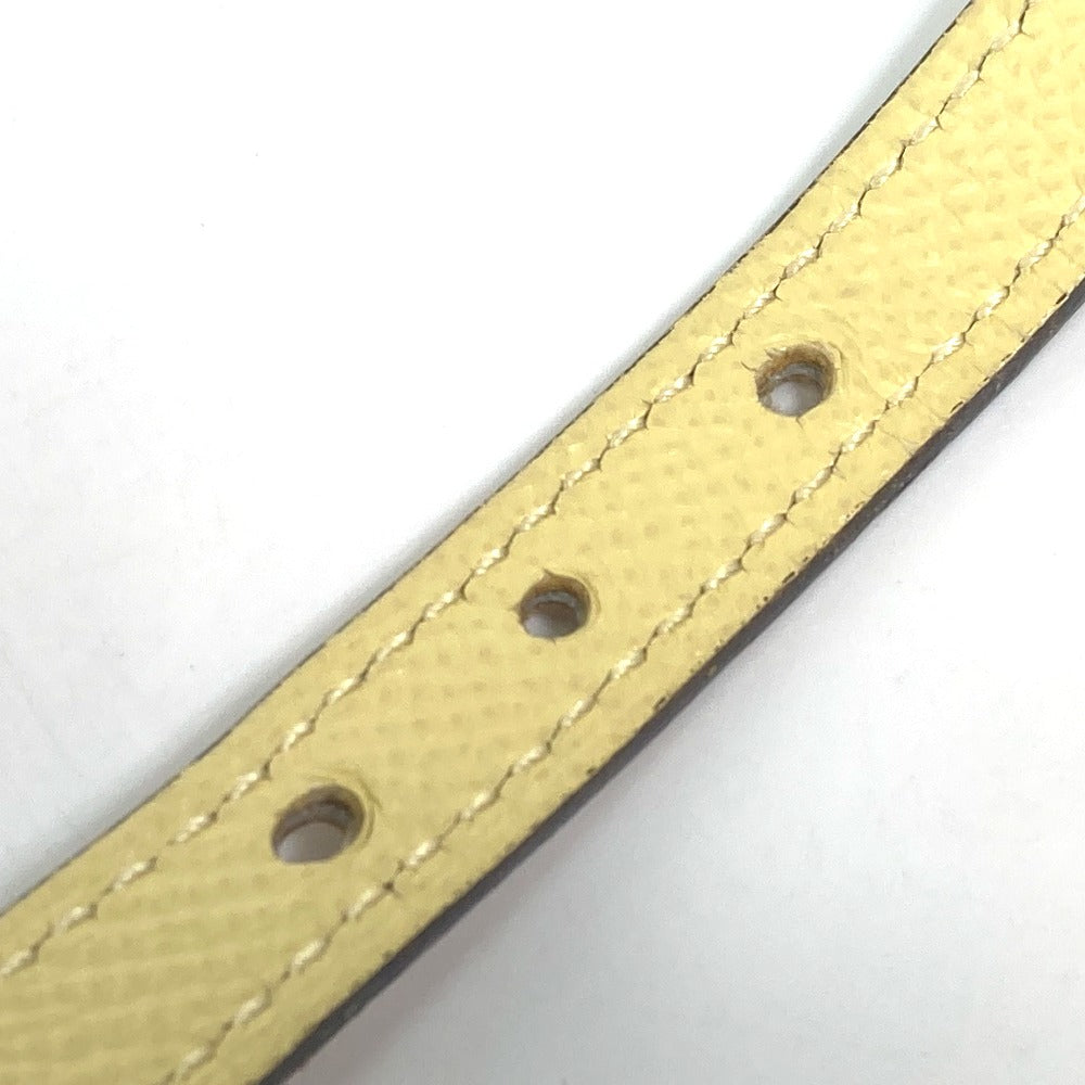 HERMES belt leather yellow Thin belt Women 70 Used