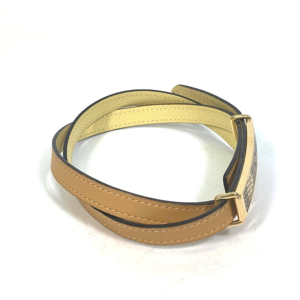 HERMES belt leather yellow Thin belt Women 70 Used