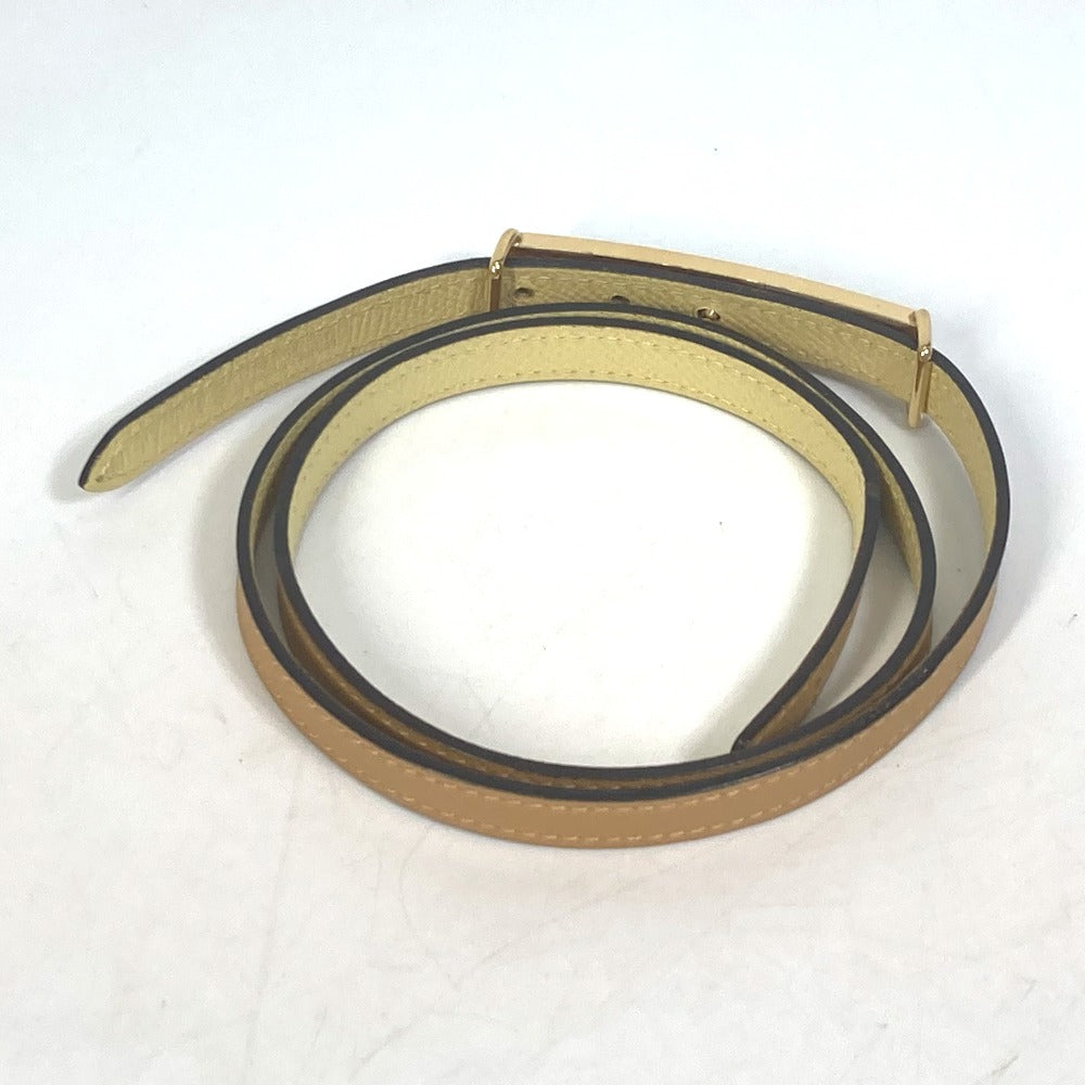 HERMES belt leather yellow Thin belt Women 70 Used