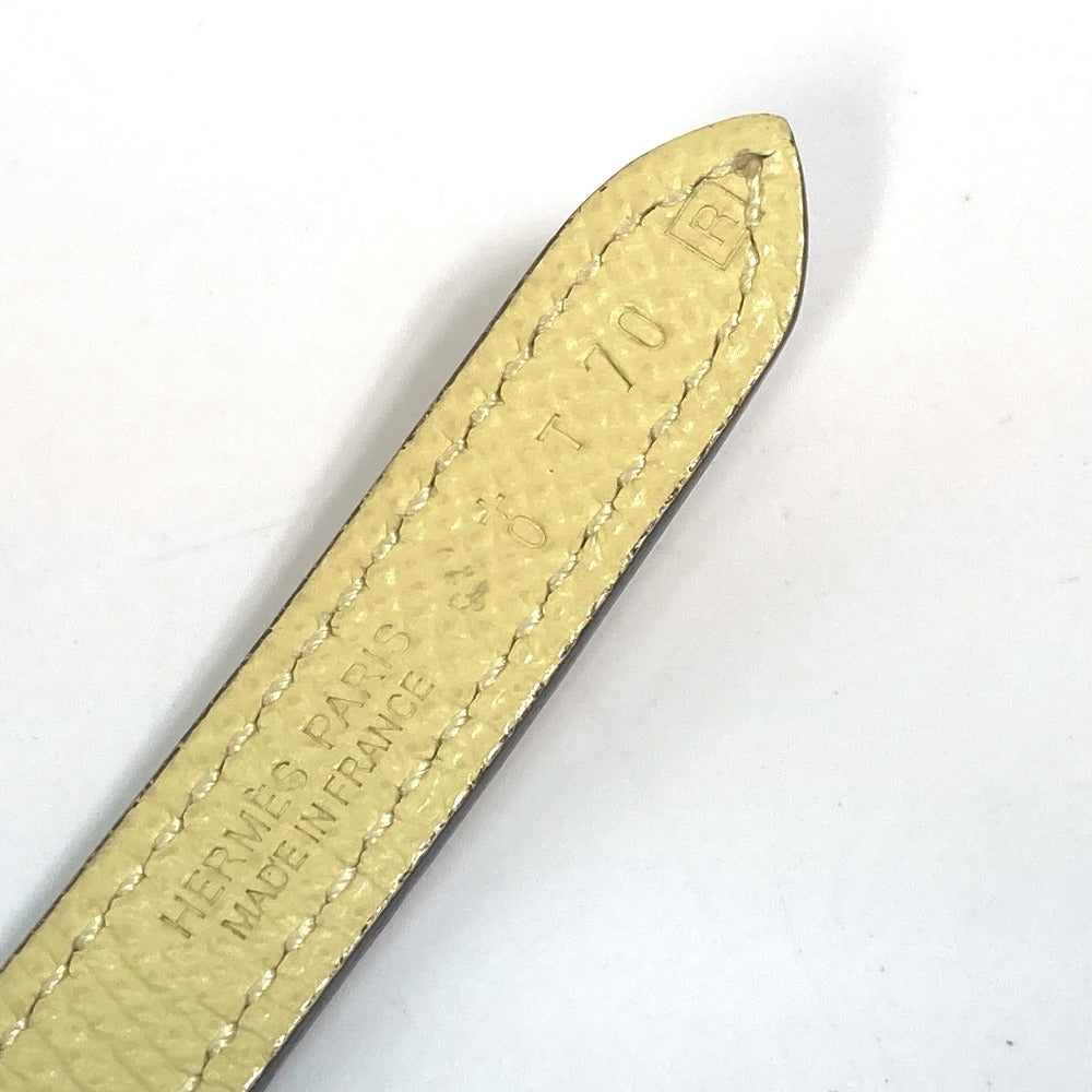 HERMES belt leather yellow Thin belt Women 70 Used