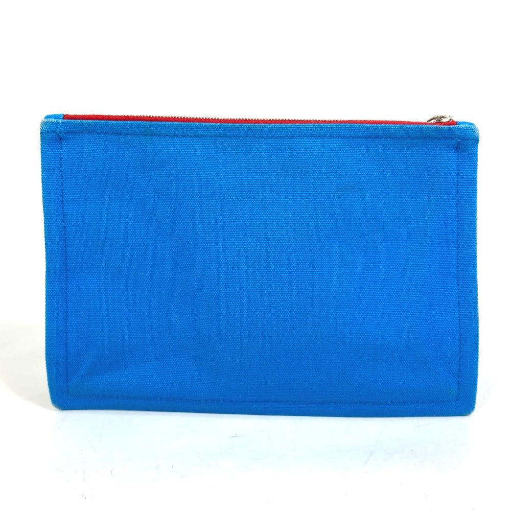 HERMES Pouch canvas Blue x red The King of Cats MITSOU Mitsu Cat Pouch
