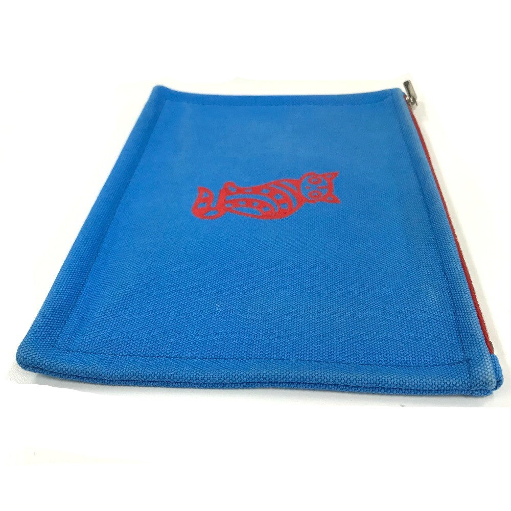 HERMES Pouch canvas Blue x red The King of Cats MITSOU Mitsu Cat Pouch