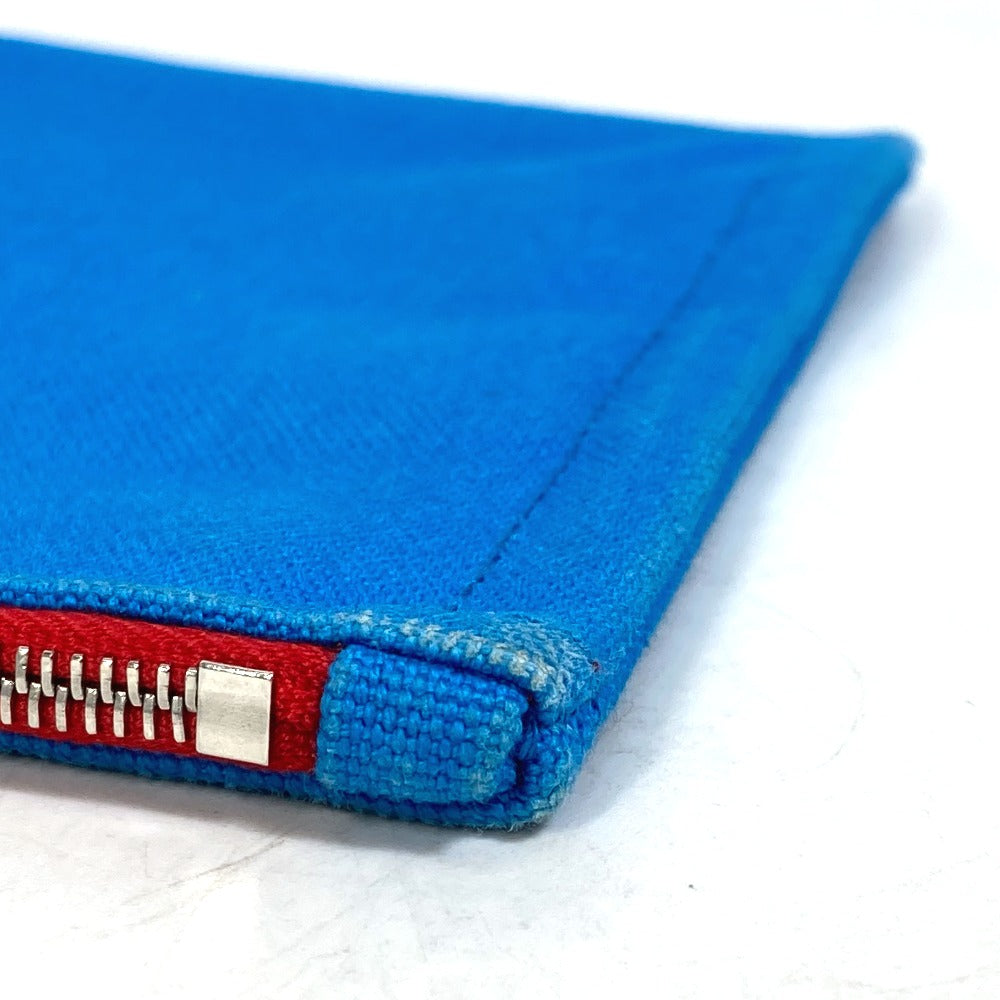 HERMES Pouch canvas Blue x red The King of Cats MITSOU Mitsu Cat Pouch