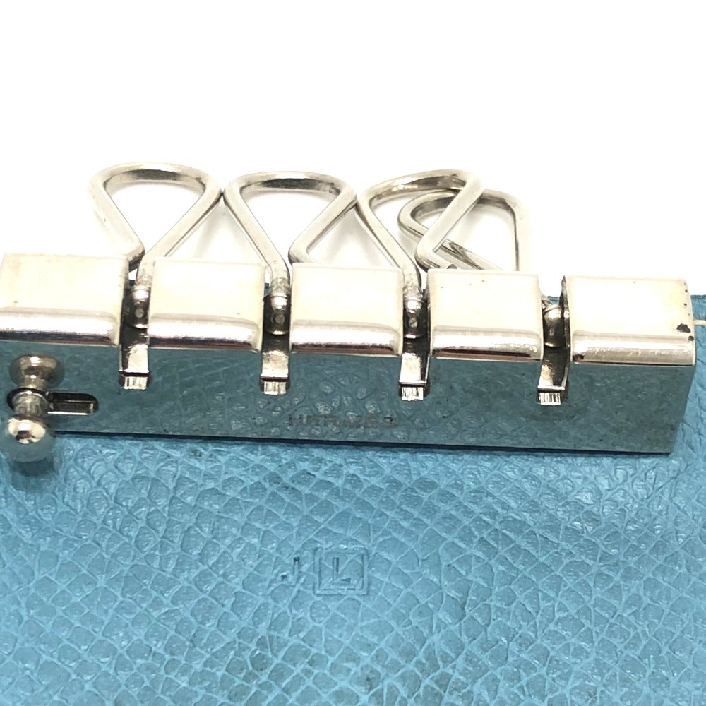 HERMES Key case Key holder  Epsom blue HMetal Bean Women Used