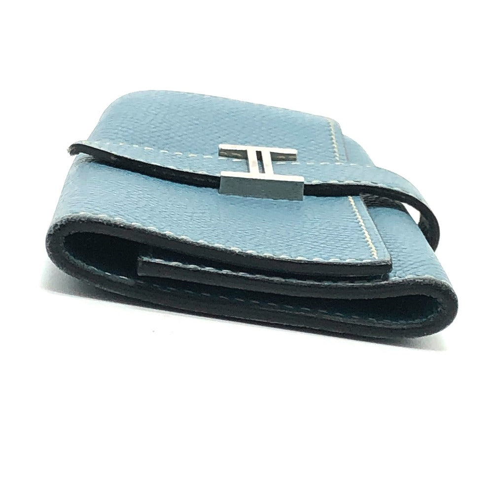 HERMES Key case Key holder  Epsom blue HMetal Bean Women Used