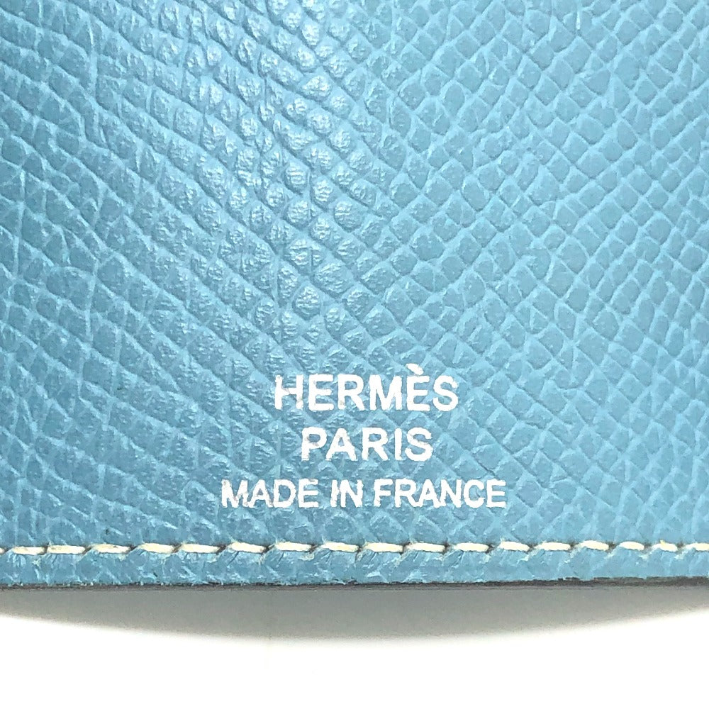 HERMES Key case Key holder  Epsom blue HMetal Bean Women Used