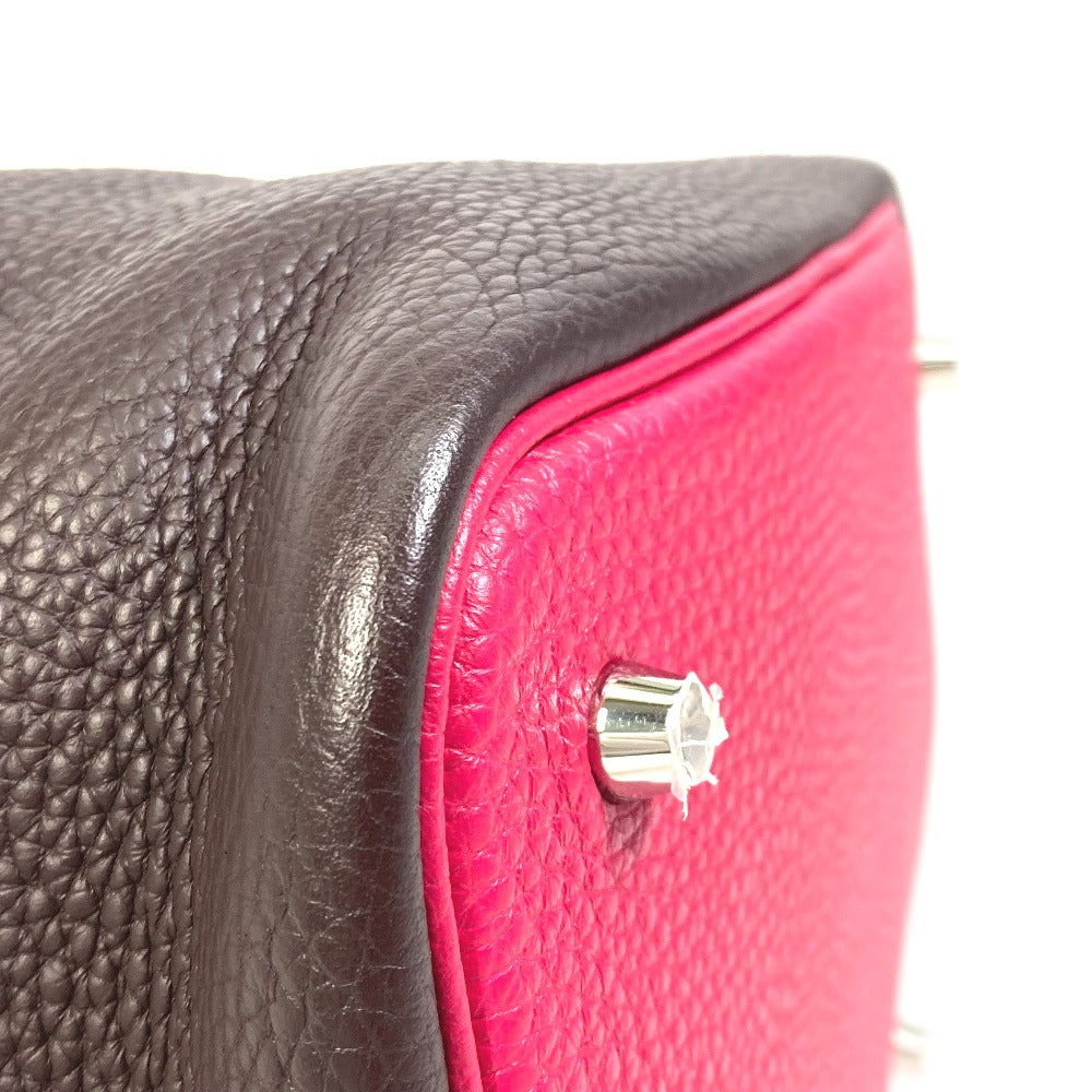 HERMES Handbag Taurillon Clemence Red / brown Picotin Lock 22 MM Kazak Tote Bag Women Used