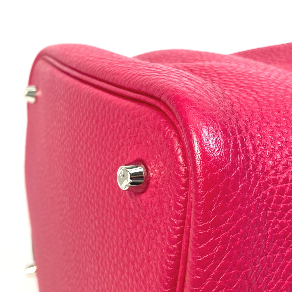 HERMES Handbag Taurillon Clemence Red / brown Picotin Lock 22 MM Kazak Tote Bag Women Used