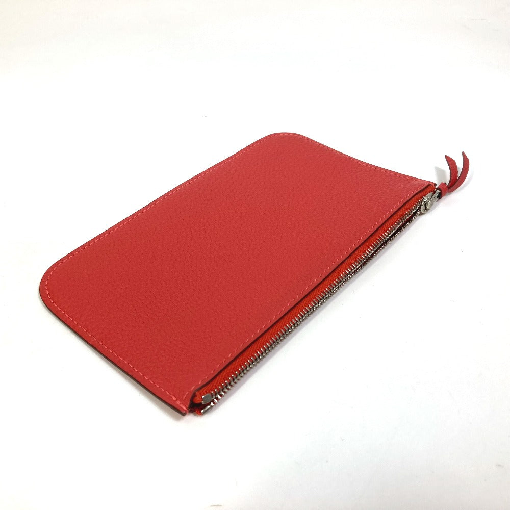 HERMES Long Wallet Purse Togo Red type Dogon GM Wallet Women Used