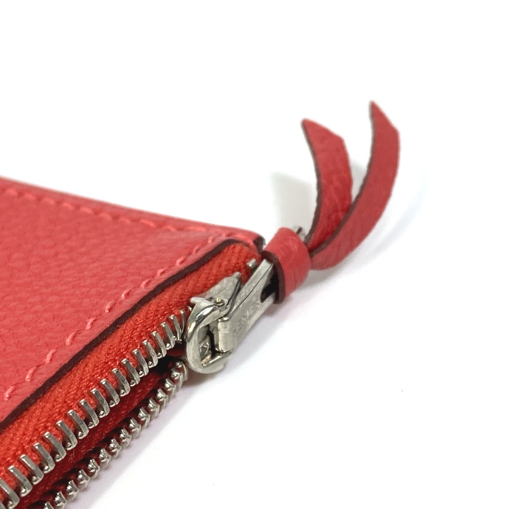 HERMES Long Wallet Purse Togo Red type Dogon GM Wallet Women Used