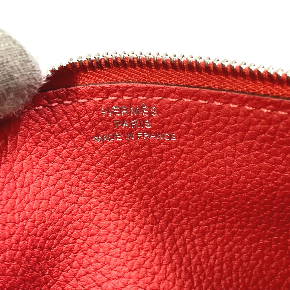 HERMES Long Wallet Purse Togo Red type Dogon GM Wallet Women Used