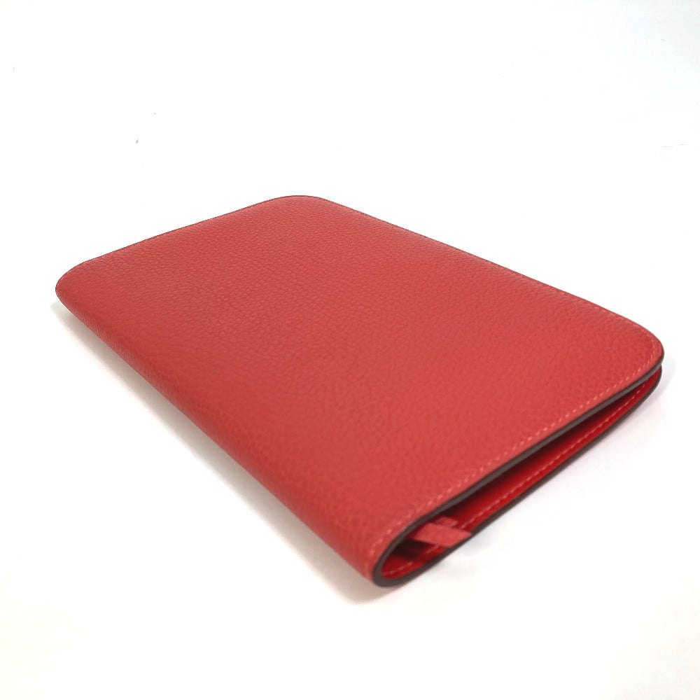 HERMES Long Wallet Purse Togo Red type Dogon GM Wallet Women Used