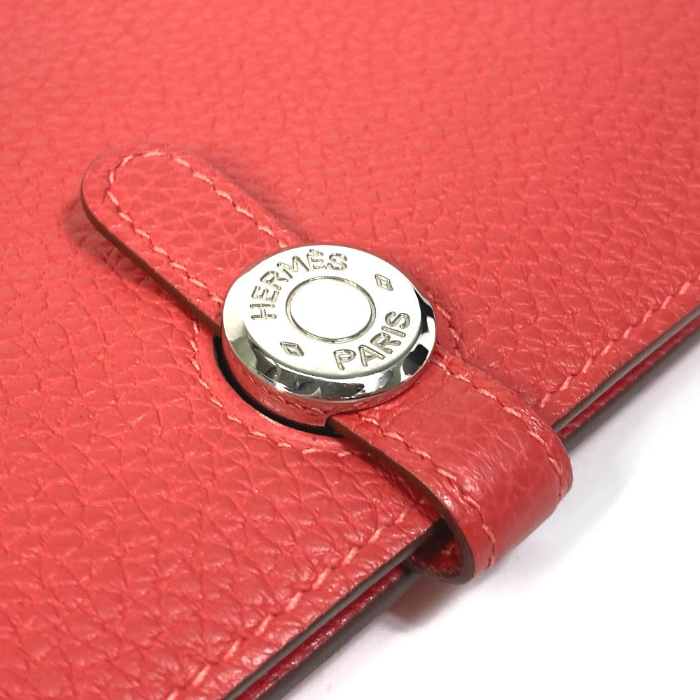 HERMES Long Wallet Purse Togo Red type Dogon GM Wallet Women Used