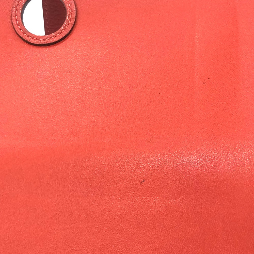 HERMES Long Wallet Purse Togo Red type Dogon GM Wallet Women Used