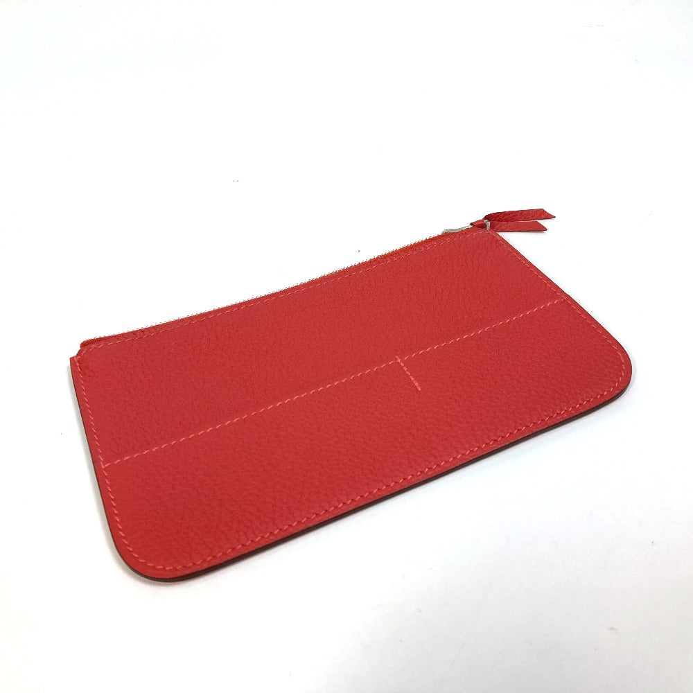 HERMES Long Wallet Purse Togo Red type Dogon GM Wallet Women Used