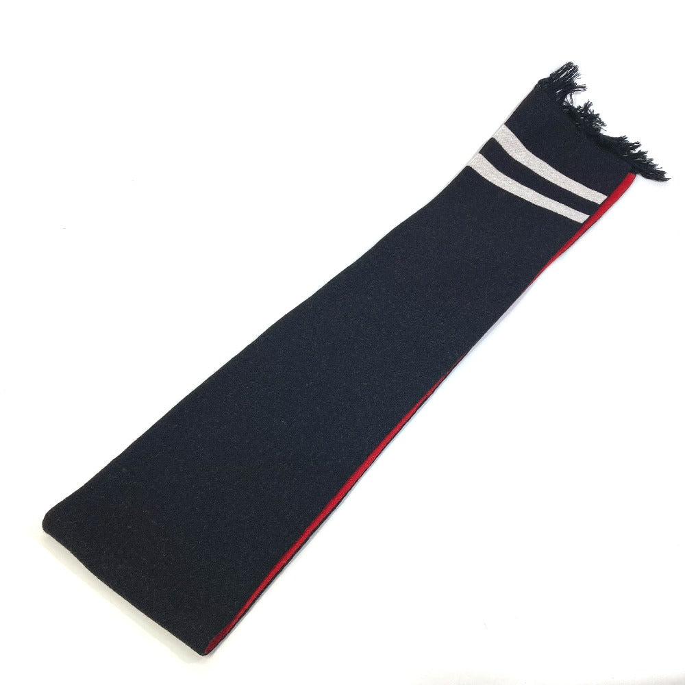 GUCCI Scarf wool black BE LOVED logo scarf mens Used