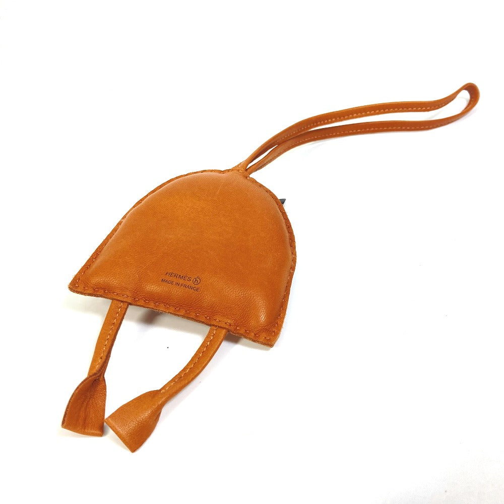 HERMES Bag charm Leather/Buffalo horn Brown key ring petit h petit h owl unisex(Unisex) Used