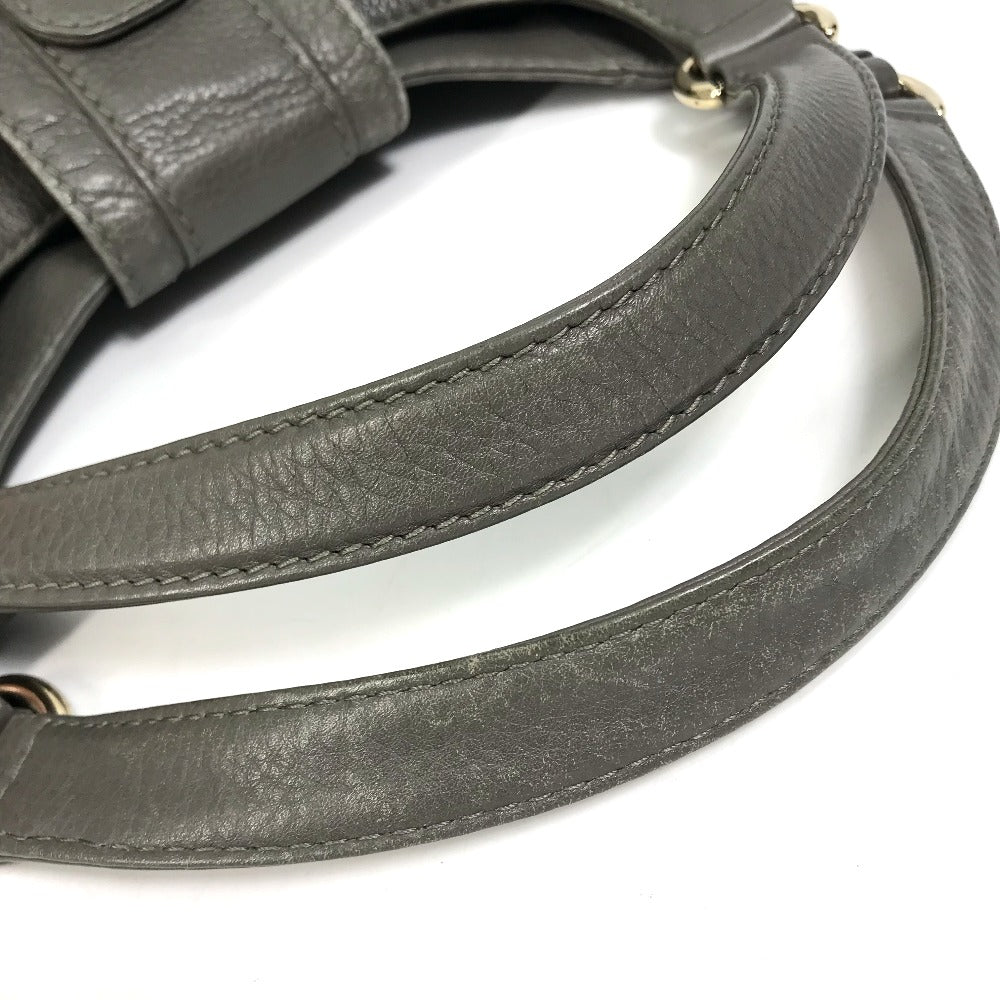 GUCCI Tote Bag 268747 leather Brown D-shaped ring Women Used