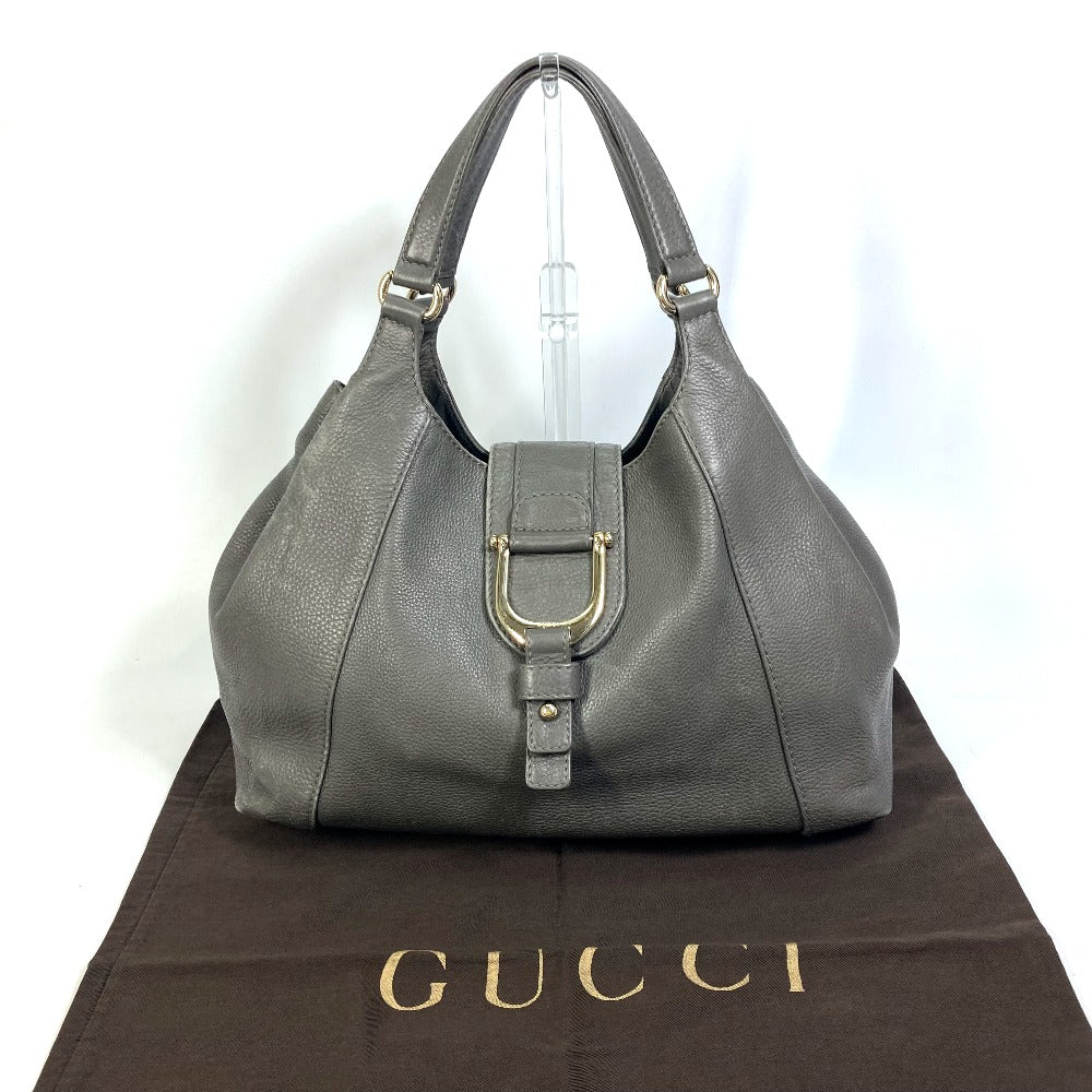 GUCCI Tote Bag 268747 leather Brown D-shaped ring Women Used