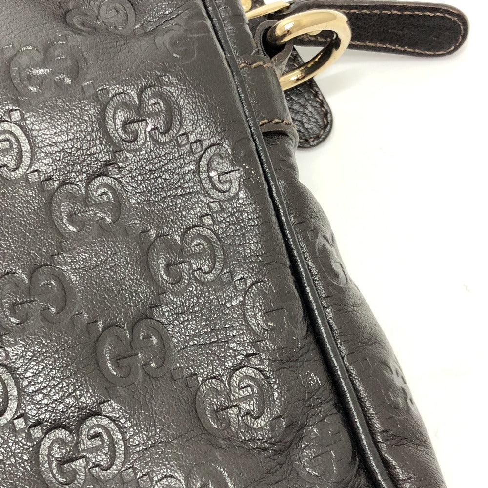 GUCCI Briefcase 201480 leather Brown Sima line Handbag mens Used
