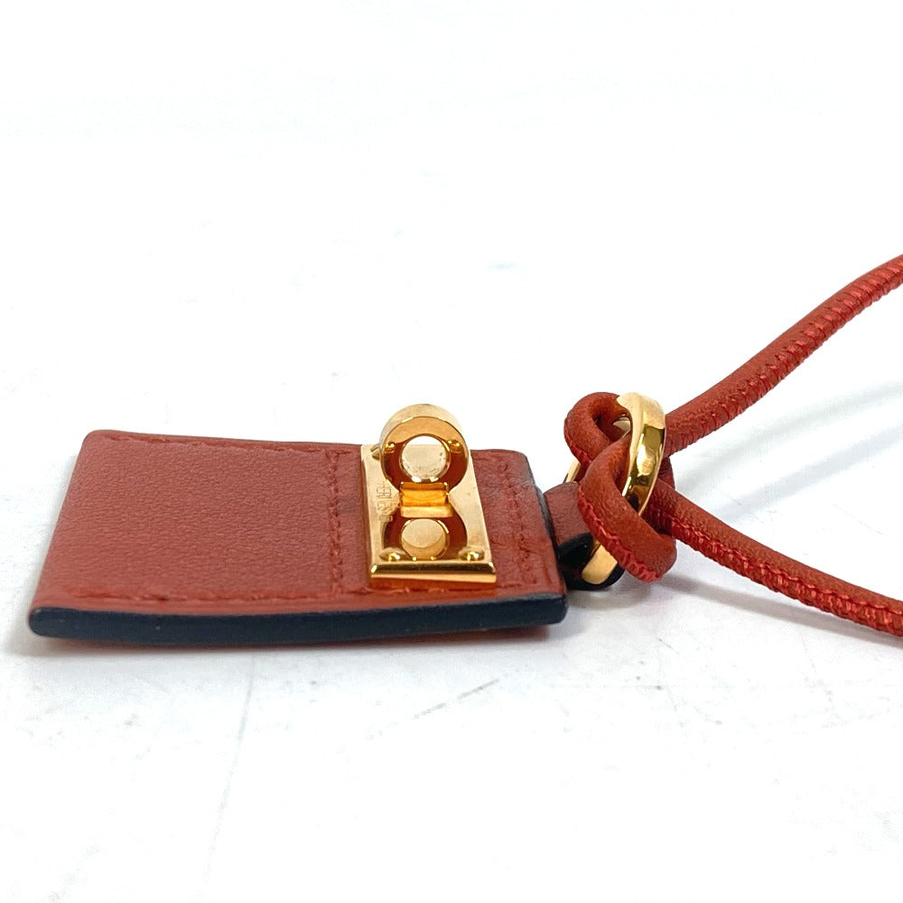 HERMES Necklace Swift Brown Fashion Accessories Mont Petit Kelly PM Women Used
