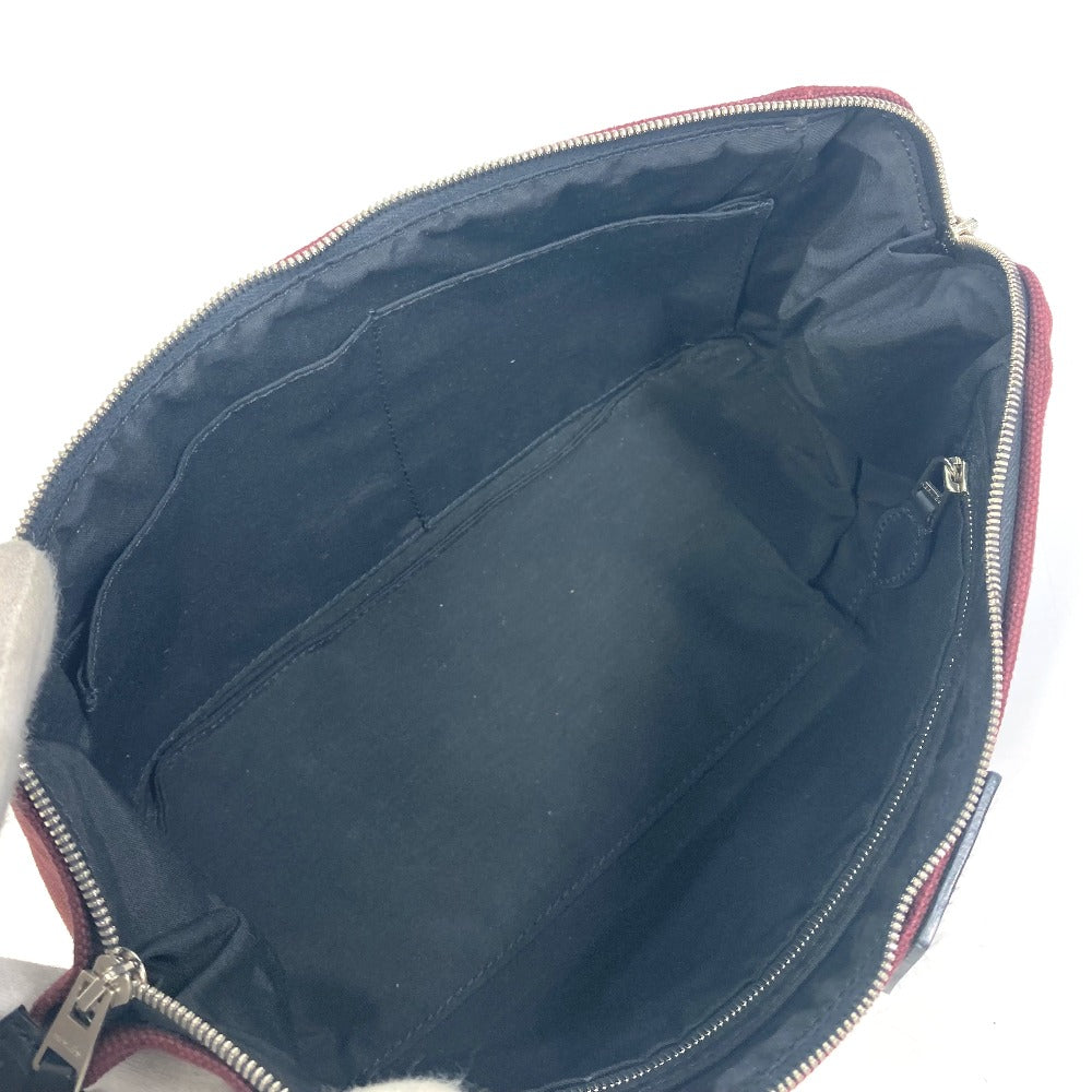 HERMES Clutch bag canvas Bordeaux Women Used